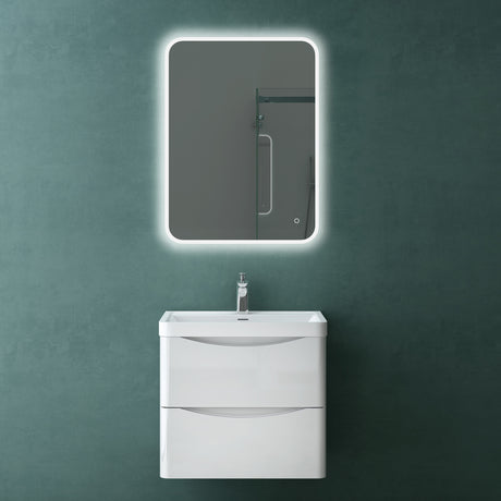 Ensemble de meubles de salle de bain Glasvilla avec meuble sous-vasque et tiroirs à fermeture amortie, lavabo inclus 60 cm Smile