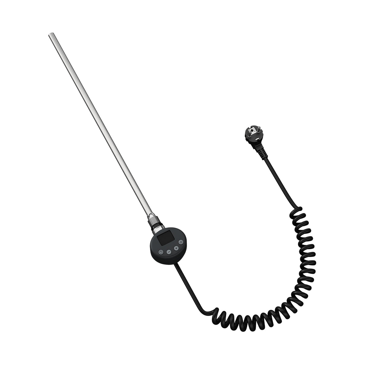 Élément chauffant Glasvilla avec thermostat, élément chauffant électrique avec écran LCD, cartouche chauffante en acier inoxydable, élément chauffant pour radiateurs de salle de bain, sèche-serviettes