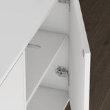 Meuble de rangement Glasvilla avec 3 portes et 2 compartiments, commode, buffet, beaucoup d'espace de rangement pour le salon Schrank02
