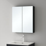 Armoire de toilette avec portes miroir Glasvilla, armoire de salle de bain murale, miroir de salle de bain, armoire miroir-02