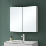 Armoire de toilette avec portes miroir Glasvilla, armoire de salle de bain murale, miroir de salle de bain, armoire miroir-02