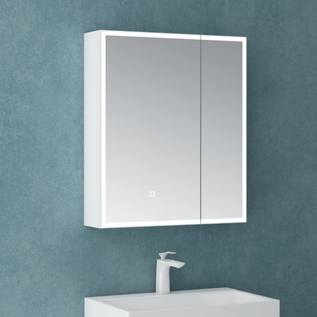 Glasvilla armoire de toilette avec éclairage LED armoire de toilette armoire murale miroir de salle de bain armoire miroir-04