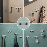 glasvilla Appendiabiti da Parete, Attaccapanni da Muro in Acciaio Inossidabile per Camera da Letto, Ingresso, Cucina, Stalo-04+05