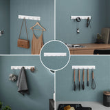 glasvilla Appendiabiti da Parete, Attaccapanni da Muro in Acciaio Inossidabile per Camera da Letto, Ingresso, Cucina, Stalo-04+05