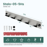 glasvilla Appendiabiti da Parete, Attaccapanni da Muro in Acciaio Inossidabile per Camera da Letto, Ingresso, Cucina, Stalo-04+05