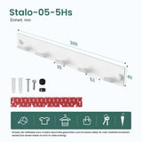 glasvilla Appendiabiti da Parete, Attaccapanni da Muro in Acciaio Inossidabile per Camera da Letto, Ingresso, Cucina, Stalo-04+05