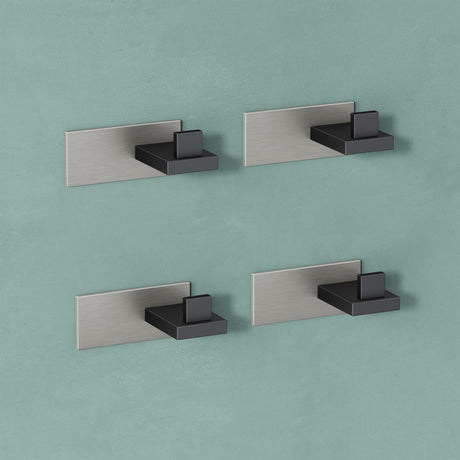 glasvilla Appendiabiti da Parete in Acciaio Inossidabile 304, Attaccapanni da Muro per Camera da Letto, Ingresso, Cucina, Stalo-06+Stalo-07