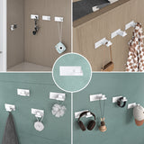 glasvilla Appendiabiti da Parete in Acciaio Inossidabile 304, Attaccapanni da Muro per Camera da Letto, Ingresso, Cucina, Stalo-06+Stalo-07