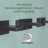 glasvilla Appendiabiti da Parete in Acciaio Inossidabile 304, Attaccapanni da Muro per Camera da Letto, Ingresso, Cucina, Stalo-06+Stalo-07