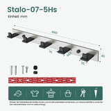 glasvilla Appendiabiti da Parete in Acciaio Inossidabile 304, Attaccapanni da Muro per Camera da Letto, Ingresso, Cucina, Stalo-06+Stalo-07