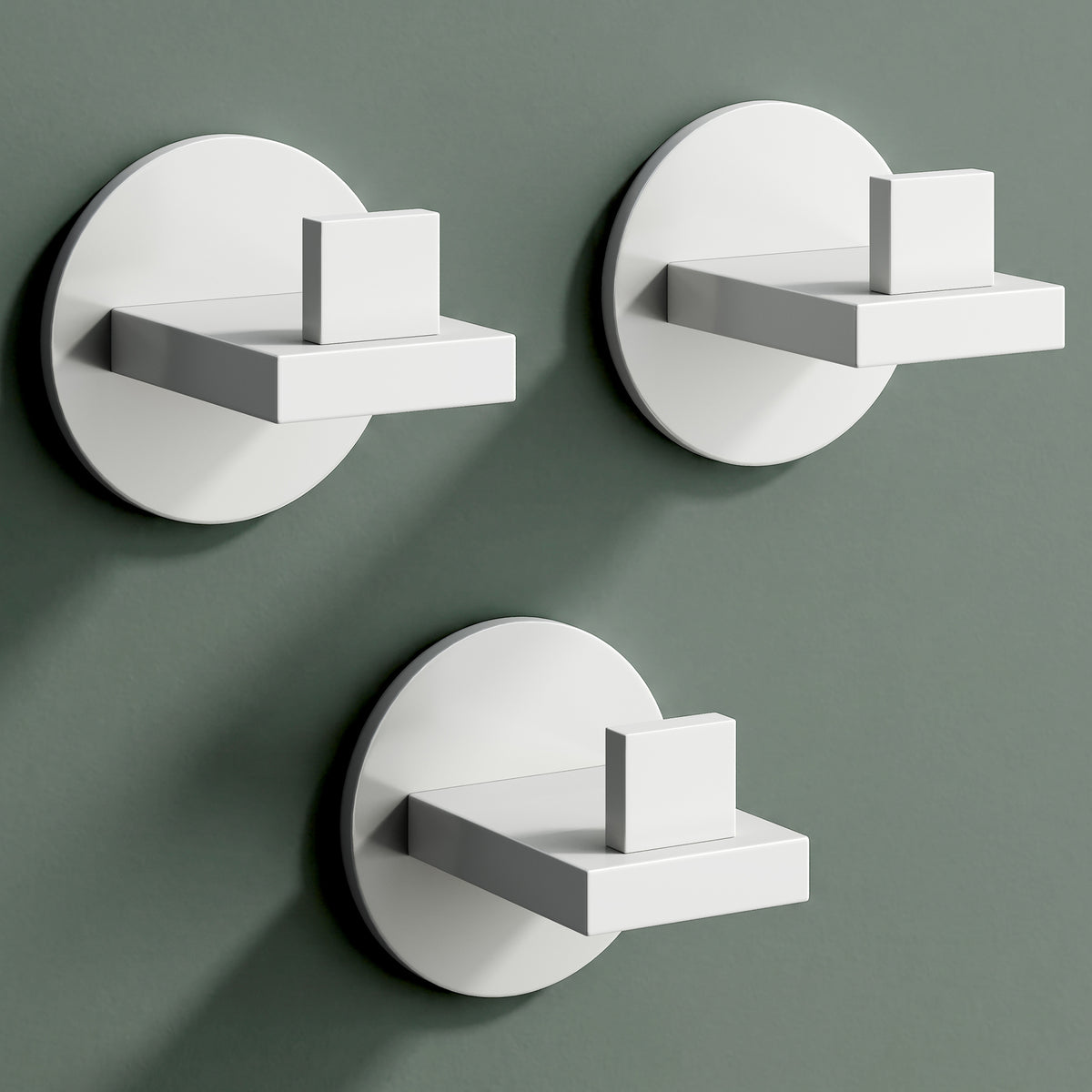 Glasvilla Design – Ganchos de pared de acero inoxidable Stalo-08 / Stalo-09 con montaje adhesivo o atornillado