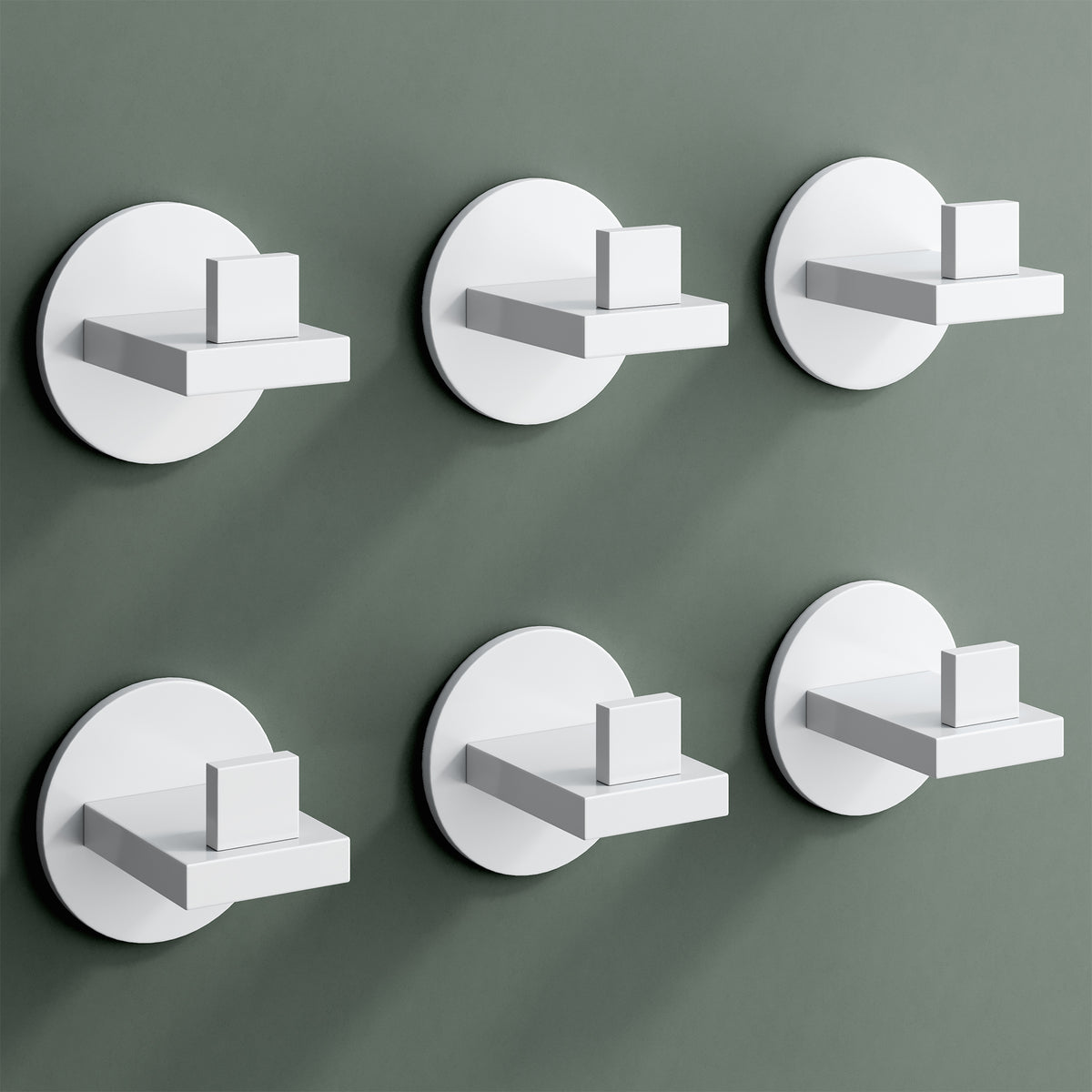 Glasvilla Design – Ganchos de pared de acero inoxidable Stalo-08 / Stalo-09 con montaje adhesivo o atornillado