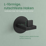 Glasvilla Design – Ganchos de pared de acero inoxidable Stalo-08 / Stalo-09 con montaje adhesivo o atornillado