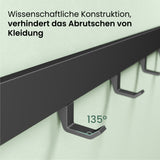 glasvilla Garderobenleiste mit verstellbaren Haken, Kleiderhaken aus Aluminium, Wandgarderobe Garderobenhaken Stalo-10