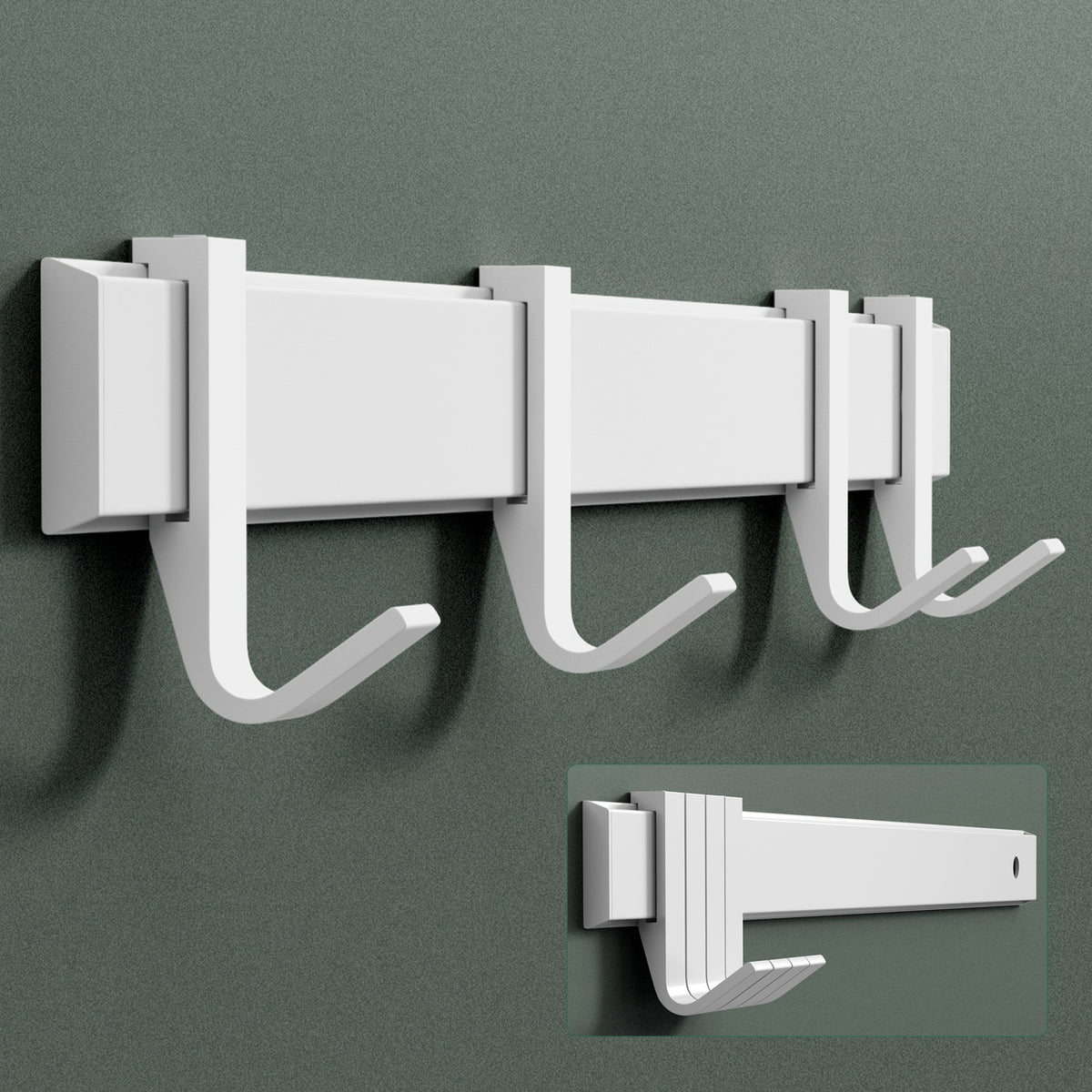 glasvilla Patère à visser ou à coller, porte-manteau en aluminium, patère murale Stalo-12