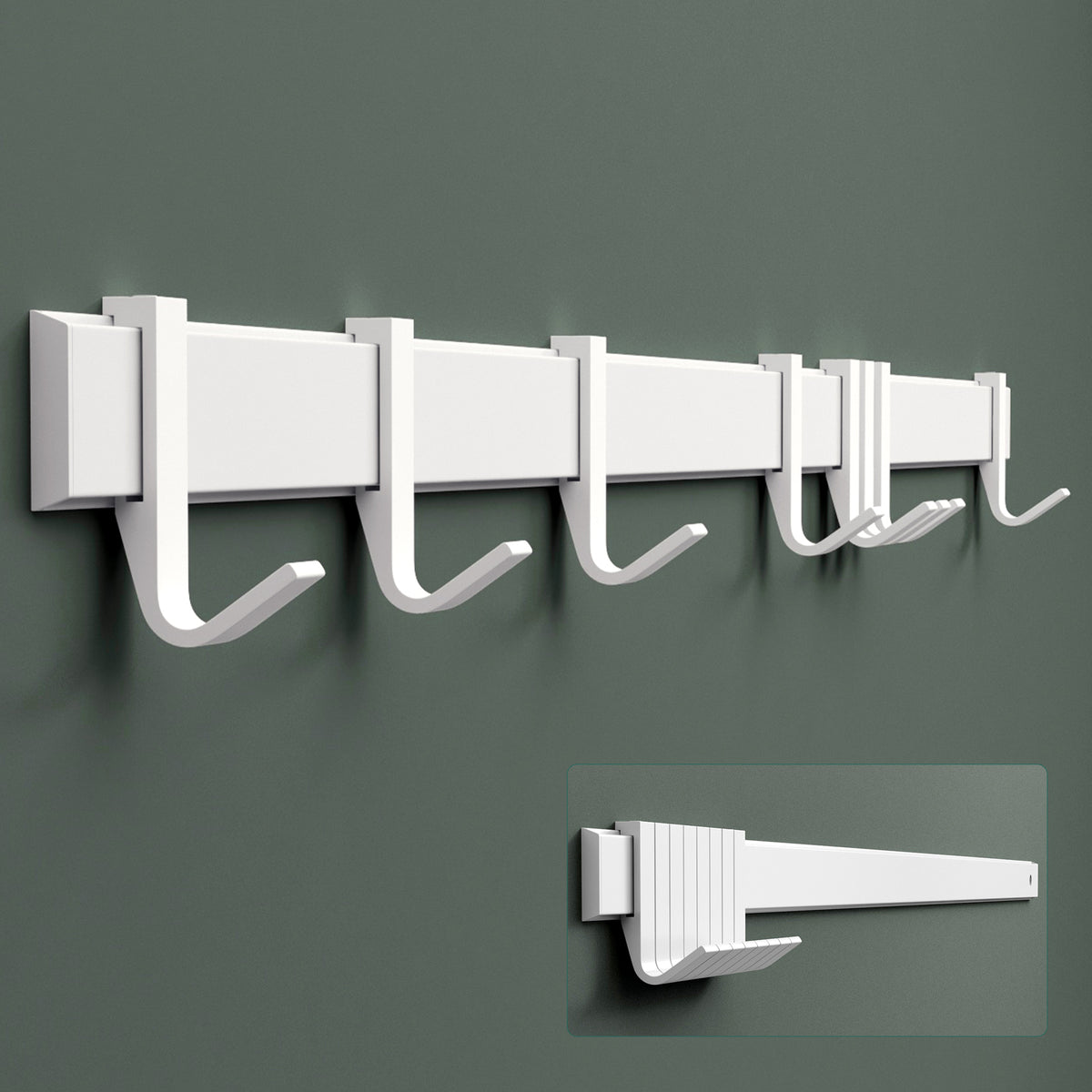 glasvilla Patère à visser ou à coller, porte-manteau en aluminium, patère murale Stalo-12