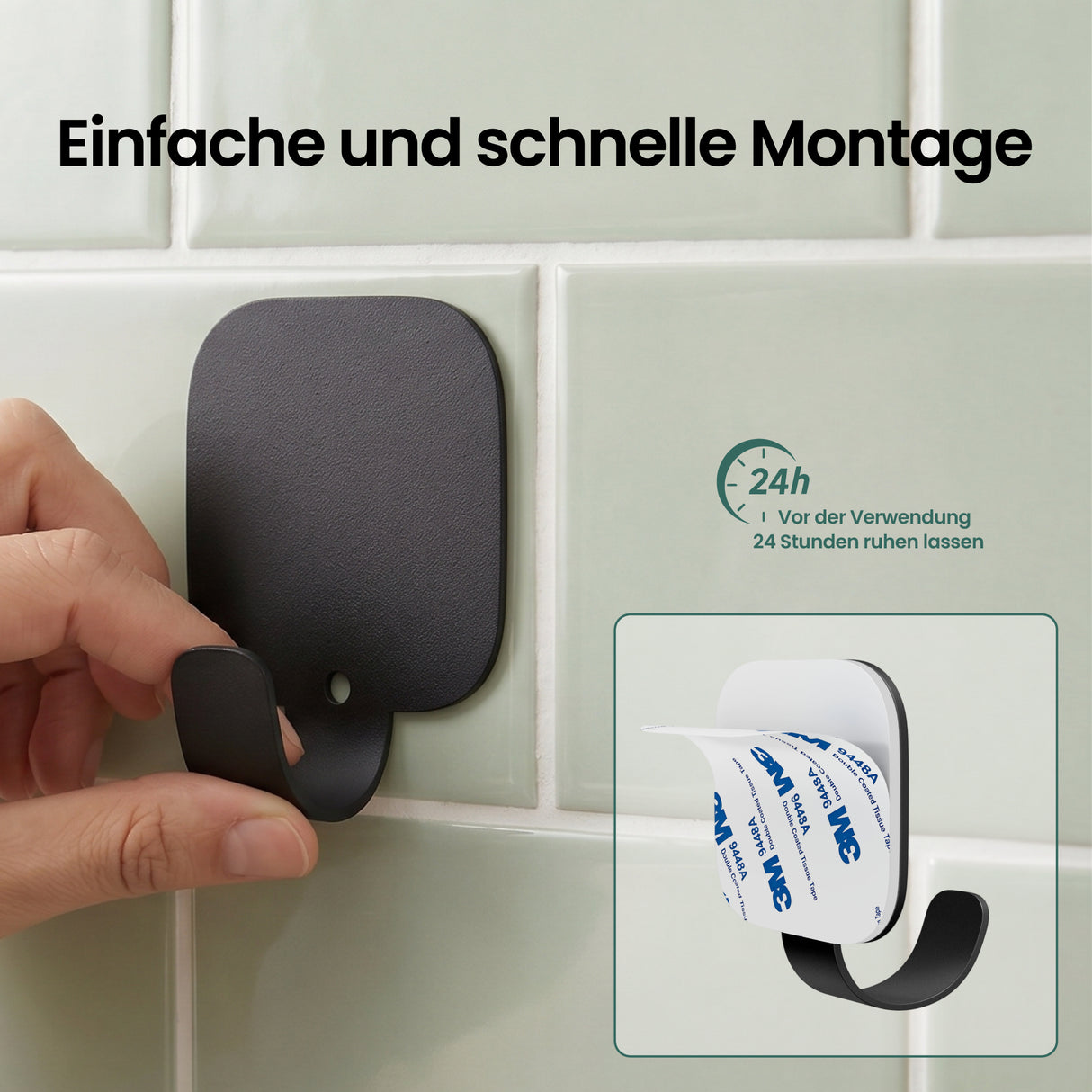 glasvilla Ganci da Parete in Lega di Alluminio, Attaccapanni da Muro 4pcs per Camera da Letto, Ingresso, Cucina, Stalo-15