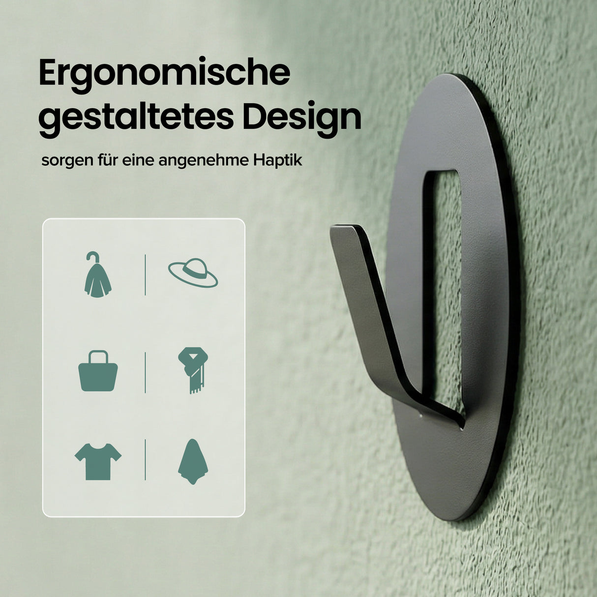 glasvilla Patères murales 4 pièces en alliage d'aluminium Patère de porte-manteau Crochets de porte-manteau Stalo-16