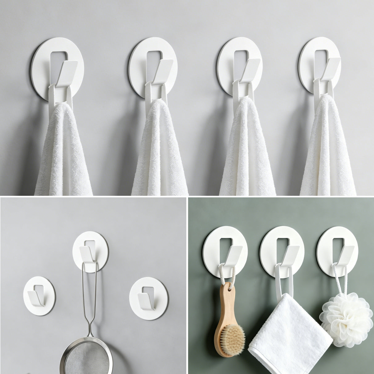 glasvilla Patères murales 4 pièces en alliage d'aluminium Patère de porte-manteau Crochets de porte-manteau Stalo-16
