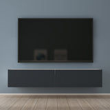 glasvilla Table TV Meuble TV Poignée Dissimulée avec Fermeture en Douceur Meuble Mural Bas pour Salon Fernsehschrank02