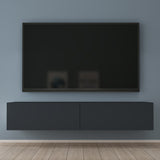 glasvilla Table TV Meuble TV Poignée Dissimulée avec Fermeture en Douceur Meuble Mural Bas pour Salon Fernsehschrank02