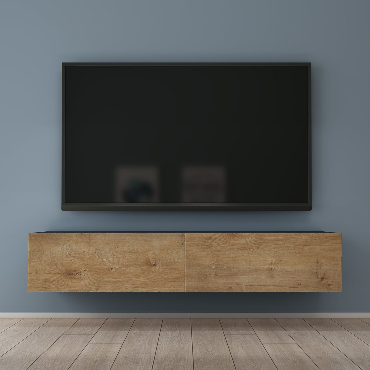 glasvilla Table TV Meuble TV Poignée Dissimulée avec Fermeture en Douceur Meuble Mural Bas pour Salon Fernsehschrank02