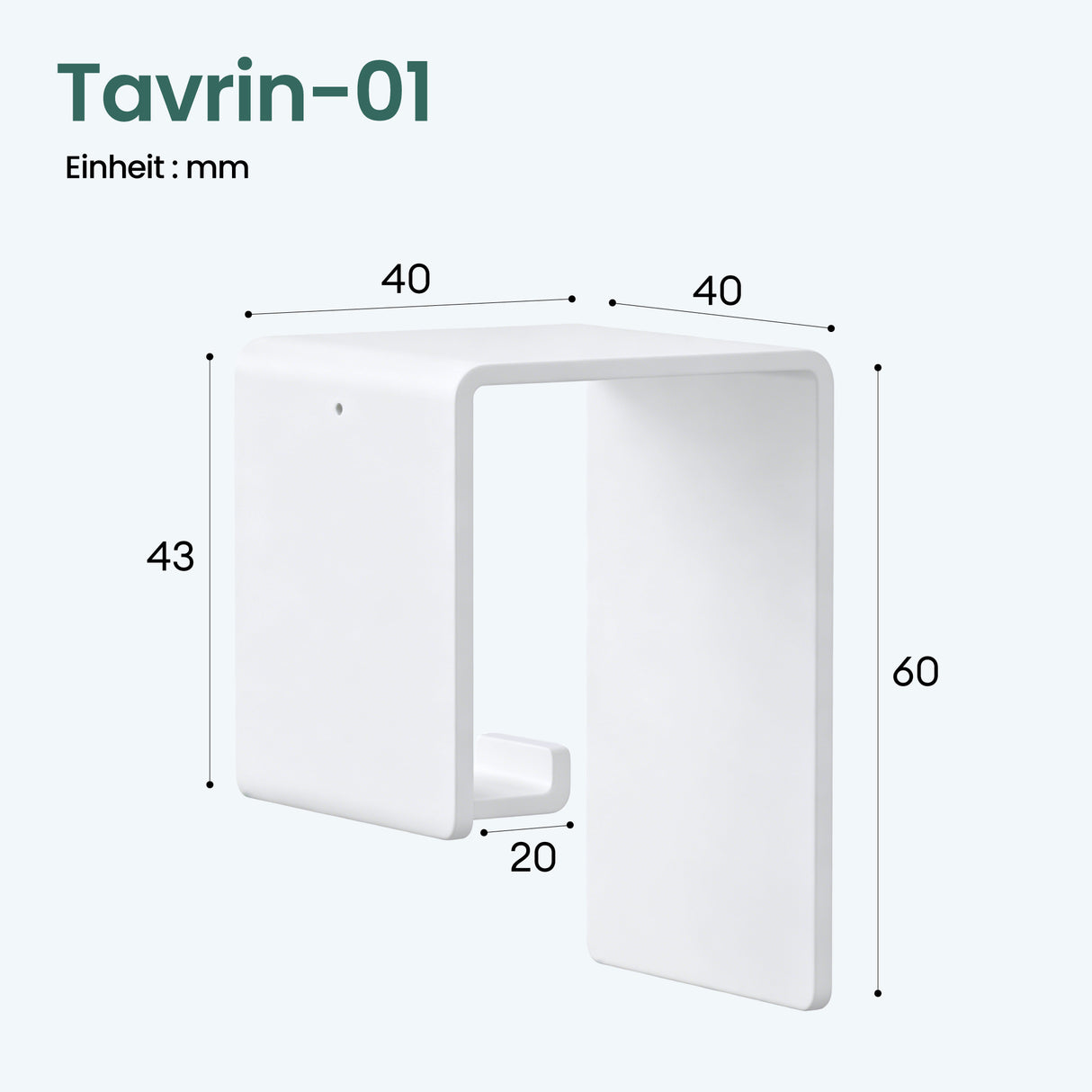 glasvilla Crochet porte-serviette sans perçage, crochet adhésif, support pour serviettes de bain, crochets muraux pour salle de bain et cuisine, Tavrin-01