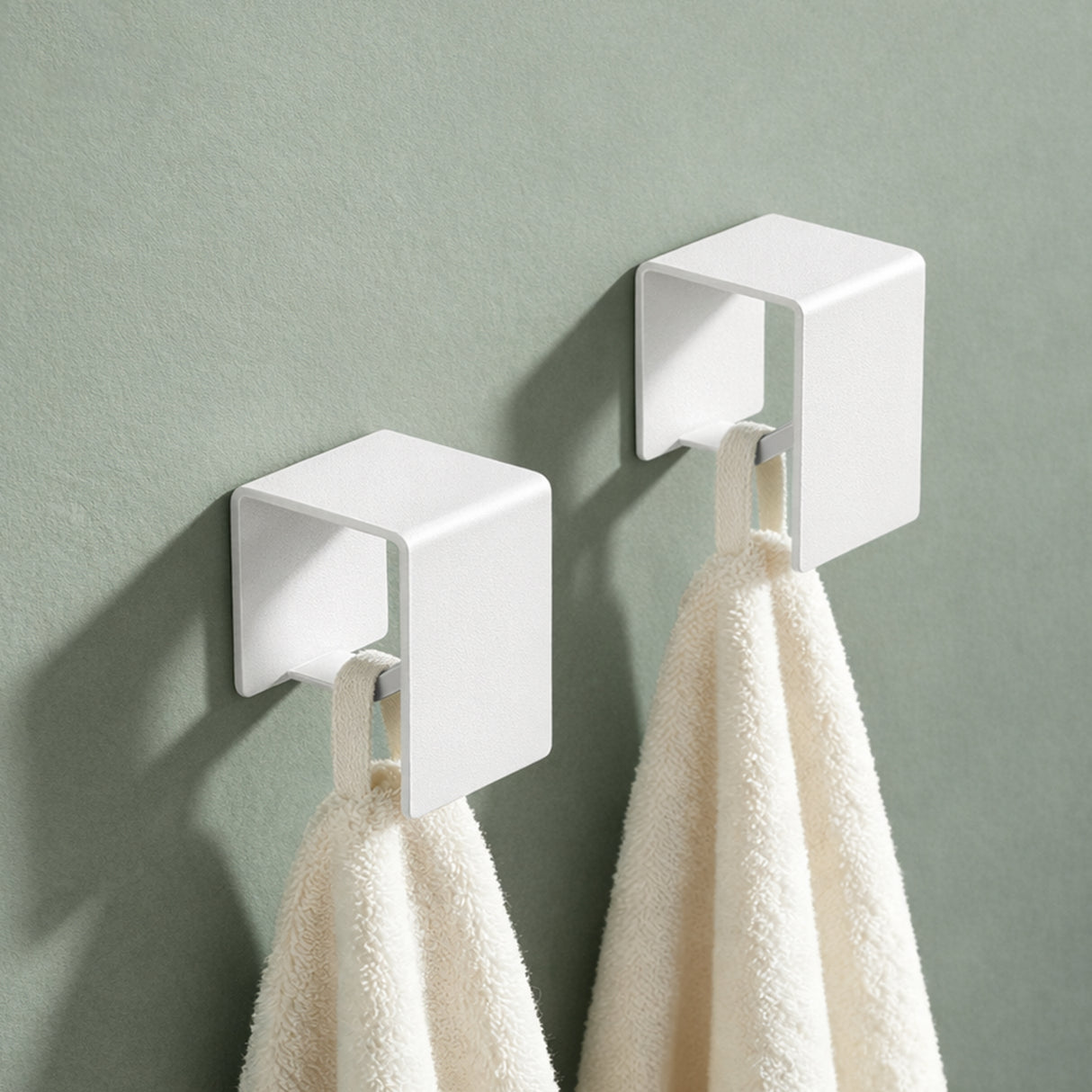 glasvilla Crochet porte-serviette sans perçage, crochet adhésif, support pour serviettes de bain, crochets muraux pour salle de bain et cuisine, Tavrin-01