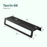 glasvilla Porte-serviettes avec étagère, porte-serviettes mural à percer ou à coller, porte-serviettes pour salle de bain et cuisine Tavrin-04