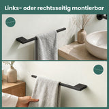 glasvilla Handtuchhalter aus Edelstahl, Handtuchstange  38cm | Hantuchhalterung Wandmontage für Bad & Küche, Badetuchhalter Einarmig Tavrin-05
