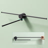 glasvilla Handtuchhalter ohne Bohren, 360° schwenkbar,  Wand-Handtuchhalter aus Aluminium, 60,7 cm, selbstklebend oder zum Bohren, verstellbar, für Hand- & Badetücher, Tavrin-08