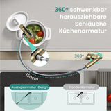 glasvilla Rubinetto per Cucina, 3 Modalità con Doccetta Estraibile, Rubinetto Lavello Cucina in Acciaio Inossidabile 304 con Cartuccia Ceramica, Tubi e Accessorri, Design Moderno Turnix-02