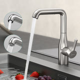 glasvilla Wasserhahn Küche Küchenarmatur mit Brause Ausziehbar, Küchenwasserhahn 360°Schwenkbar, Mischbatterie Spültischarmatur aus Edelstahl Turnix-04