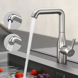 glasvilla Robinet de Cuisine avec Douchette Extractible, Mitigeur Évier Pivotant à 360°, Robinetterie en Acier Inoxydable Turnix-04