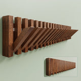Glasvilla Design – Perchero de pared de madera con 7 ganchos magnéticos abatibles Twigro-01