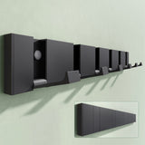 glasvilla Kleiderhaken Wandgarderobe Wandhaken aus Aluminium Garderobe mit 4 klappbaren Haken Garderobenleiste Garderobenhaken Stalo-01