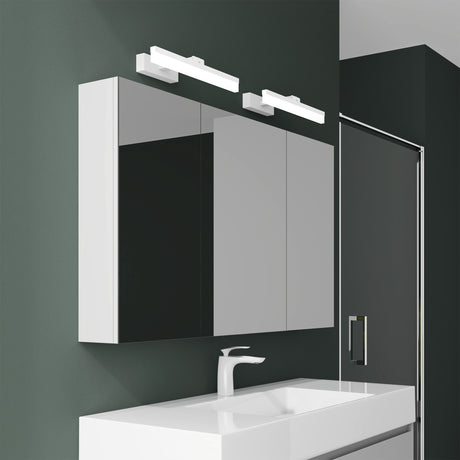 glasvilla Spiegelschrank Bad mit Beleuchtung Badschrank mit SpiegellampeSpiegelleuchte 180° Drehbar LED Badlampe Luxaris