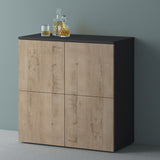 Commode de rangement à 4 portes, buffet, meuble polyvalent, meuble de rangement Glasvilla Schrank04