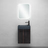 Ensemble de meubles de salle de bain Glasvilla, meuble de salle de bain avec meuble sous-vasque, lavabo anthracite mat et miroir de salle de bain LED, L x P x H 46 x 26 x 63 cm, Pise