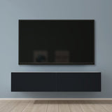glasvilla Table TV Meuble TV Poignée Dissimulée avec Fermeture en Douceur Meuble Mural Bas pour Salon Fernsehschrank02