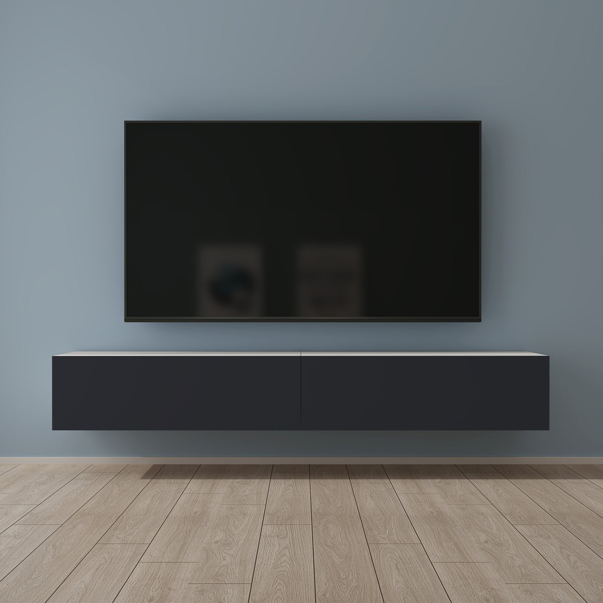 glasvilla Table TV Meuble TV Poignée Dissimulée avec Fermeture en Douceur Meuble Mural Bas pour Salon Fernsehschrank02