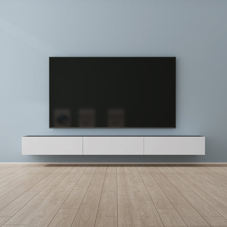 Table TV glasvilla Meuble TV Meuble TV Poignée dissimulée avec fermeture en douceur Meuble mural bas pour salon Meuble TV02