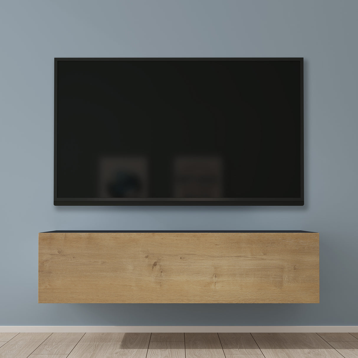 glasvilla Table TV Meuble TV Poignée Dissimulée avec Fermeture en Douceur Meuble Mural Bas pour Salon Fernsehschrank02