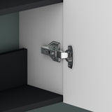 glasvilla Armoire Latérale de Salle de Bain avec 2 Portes et 4 Compartiments Étagère de Salle de Bain Armoire Polyvalente Armoire de Salle de Bain LTH 35x20x120 cm Verona