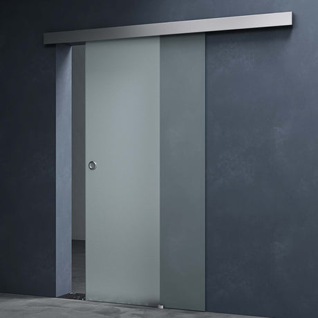 glasvilla Glasschiebetür komplettset Amalfi H: 2050mm, Griffart: Muschelgriff, inkl. Softclose-Automatik, 8mm ESG-Sicherheitsglas
