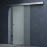 glasvilla Glasschiebetür komplettset Amalfi H: 2050mm, Griffart: Muschelgriff, inkl. Softclose-Automatik, 8mm ESG-Sicherheitsglas