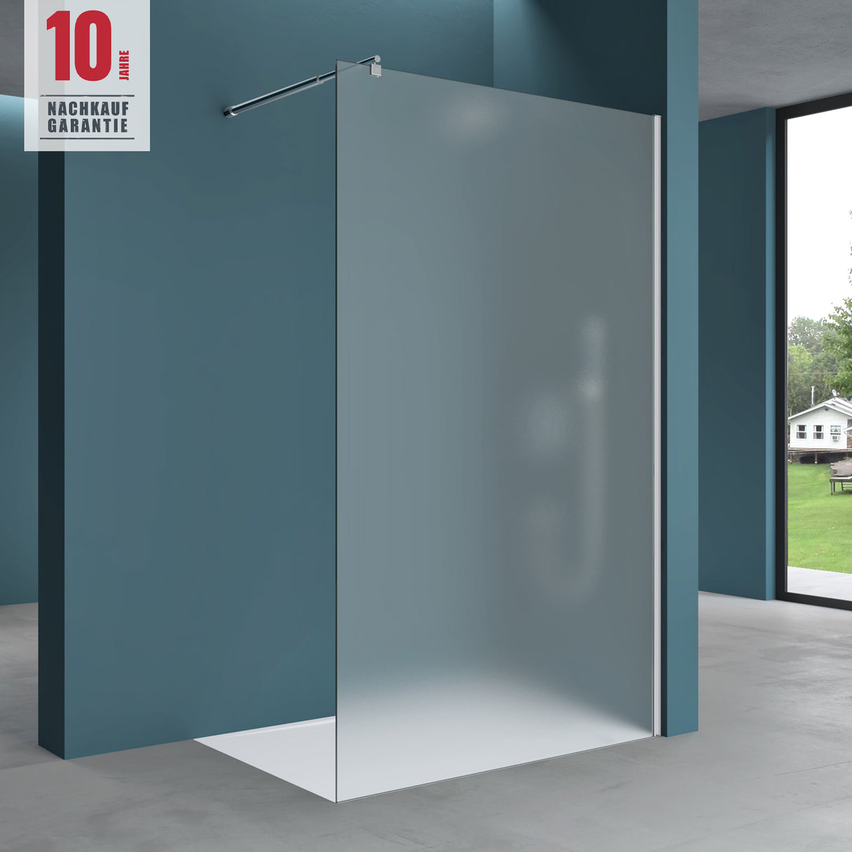 Paroi de douche Glasvilla pour douche, cloison de douche à l'italienne, verre de sécurité ESG 10 mm, verre NANO BRAM1 et BRAM3 Bremen2VS