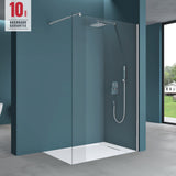 Paroi de douche Glasvilla pour douche, cloison de douche à l'italienne, verre de sécurité ESG 8 mm, verre NANO BRAM1 et BRAM3 Bremen1K