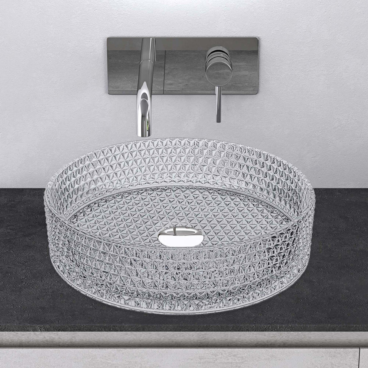 glasvilla Waschbecken Glas Aufsatzwaschbecken Glaswaschbecken Handwaschbecken Rund Waschschale