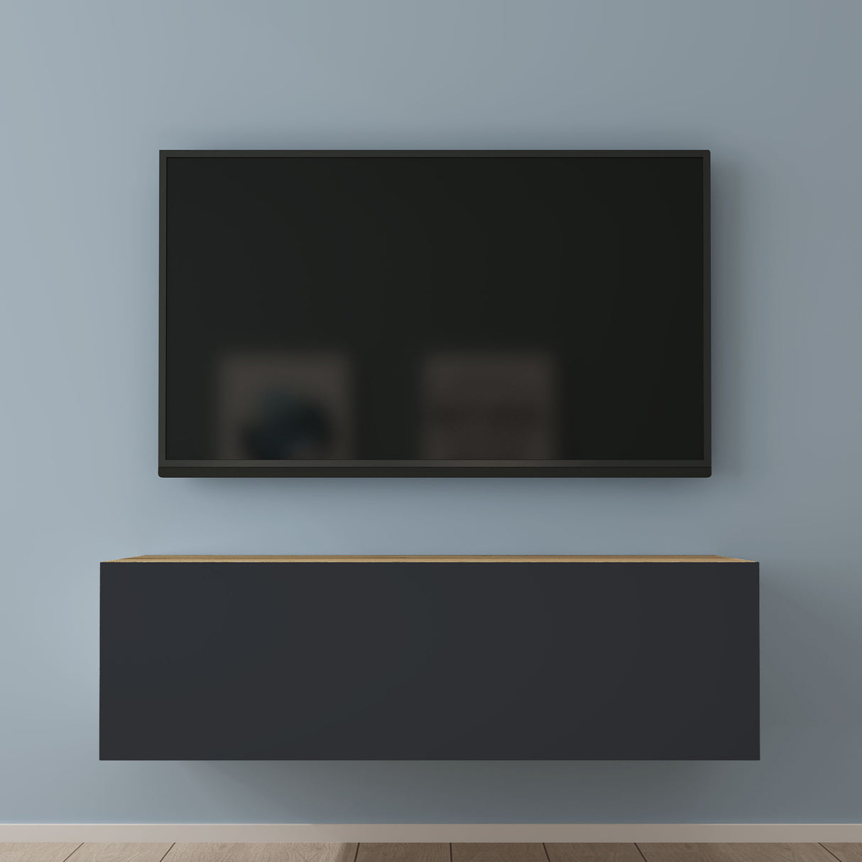 Table TV glasvilla Meuble TV Meuble TV Poignée dissimulée avec fermeture en douceur Meuble mural bas pour salon Meuble TV02